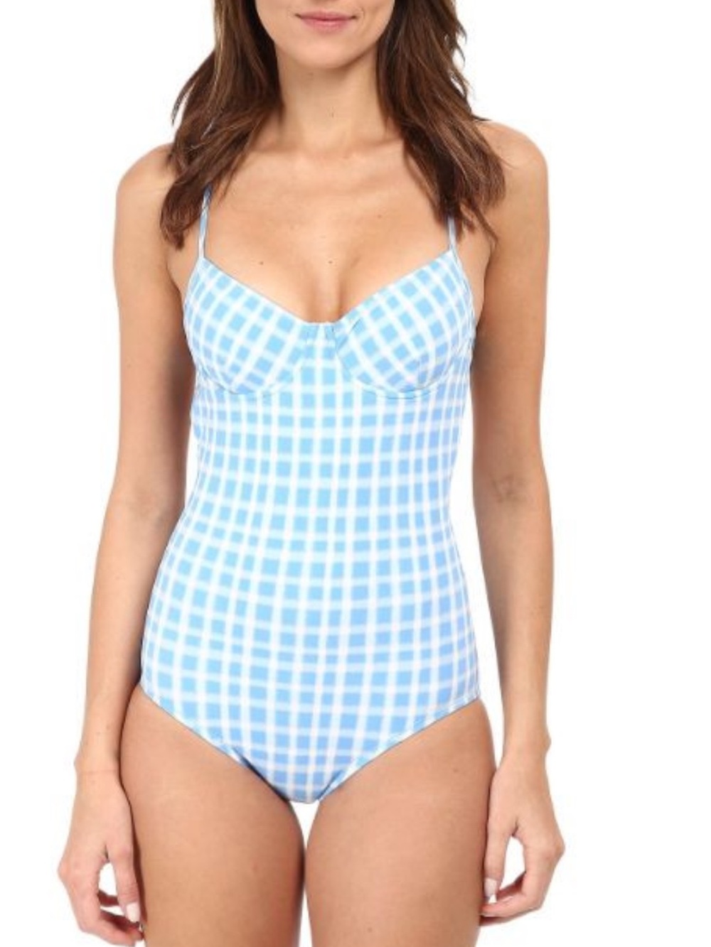 Marc by Marc Jacobs Pale Blue and White Gingham Swim One-Piecep. Sz. M.   287